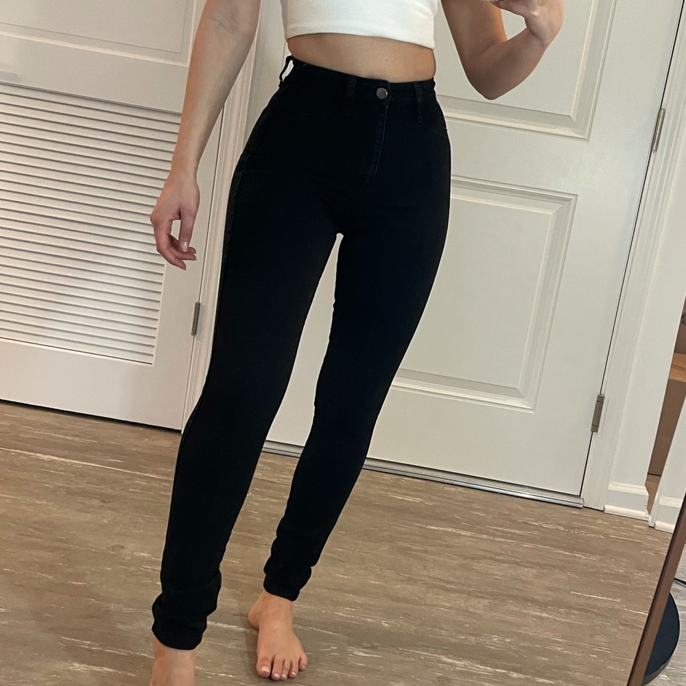 High Waist Black Jeans